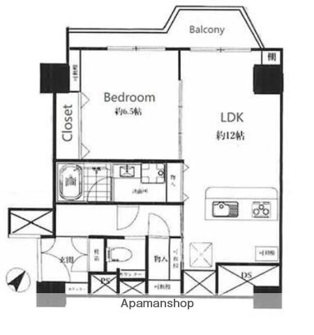 コープ野村一番町(1LDK/5階)の間取り写真