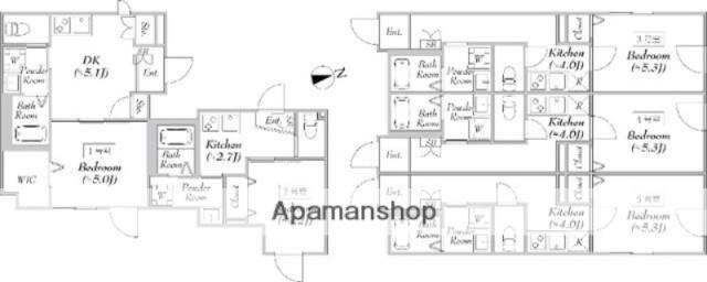 エリタージュ(1K/2階)の間取り写真