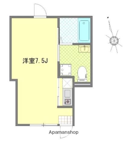 サザンロード西ヶ原(ワンルーム/1階)の間取り写真