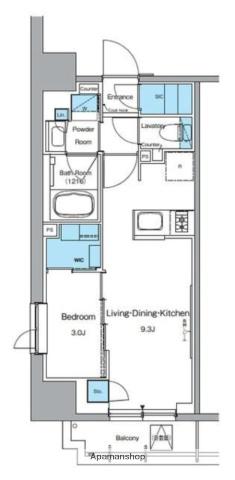 ルフォンプログレ上野御徒町(1LDK/3階)の間取り写真