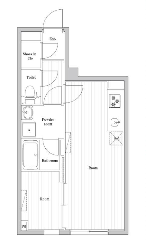 EDIT文京千石Ⅱ(1LDK/1階)の間取り写真