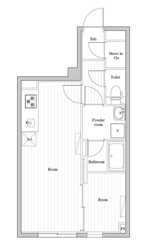 EDIT文京千石Ⅱ(1LDK/1階)の間取り写真
