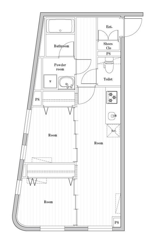 EDIT文京千石Ⅱ(2LDK/2階)の間取り写真