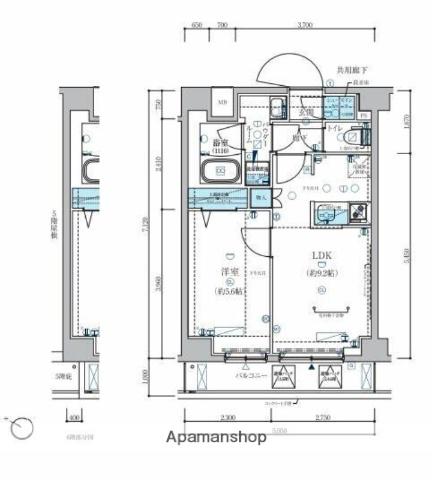 メインステージ板橋志村Ⅲ(1LDK/3階)の間取り写真