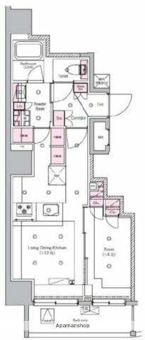SYFORME ITABASHI Ⅲ(1LDK/5階)の間取り写真