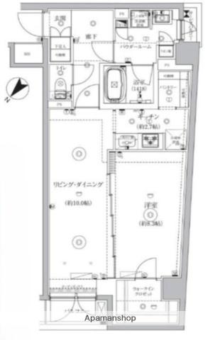 ジェノヴィア北池袋スカイガーデン(1LDK/2階)の間取り写真