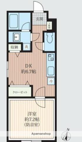 VORT南常盤台レジデンス(1DK/3階)の間取り写真