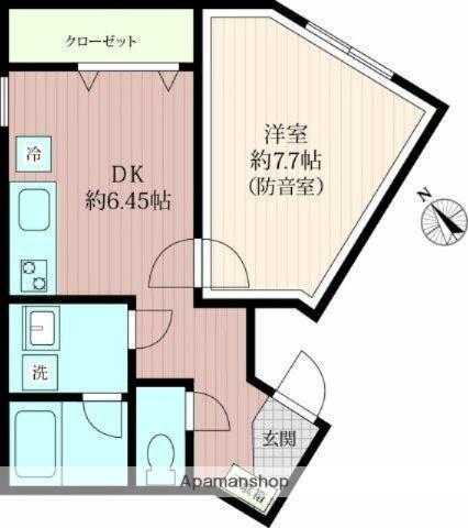 VORT南常盤台レジデンス(1DK/3階)の間取り写真