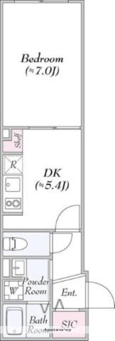 レジデンスジャヴァ飯田橋(1K/1階)の間取り写真