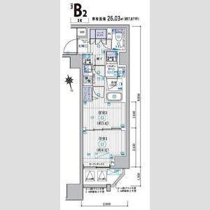 MAXIV CROS 高島平 MIRAIS(2K/4階)の間取り写真