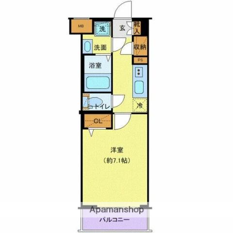クレヴィスタ大塚(1K/4階)の間取り写真