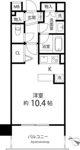 グレイスコート志村三丁目(ワンルーム/2階)の間取り写真