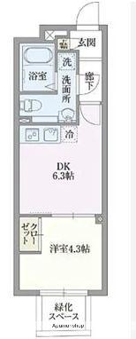 グローリオシェルト志村坂上(1DK/3階)の間取り写真