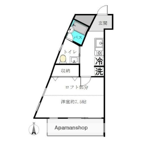 YUKI HOUSE(1K/2階)の間取り写真