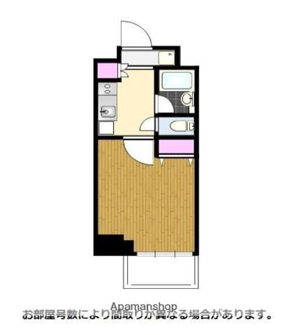 レジディア文京本郷2 敷無し礼0.5(1K/2階)の間取り写真