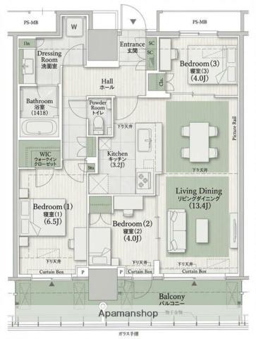ザ・タワー十条(3LDK/33階)の間取り写真