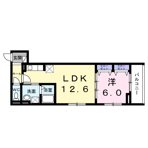 クレストネリマ(1LDK/3階)の間取り写真