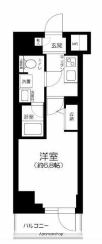スプレスター綾瀬(1K/8階)の間取り写真