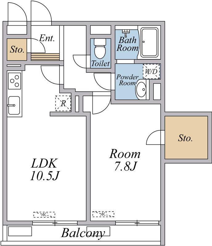 リブリ・FINEⅢ(1LDK/1階)の間取り写真