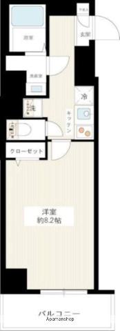 XEBEC東日暮里Ⅱ(1K/7階)の間取り写真