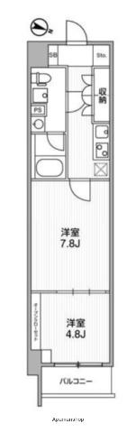 WEAVE BASE -ITABASHI HONCHO(2K/6階)の間取り写真