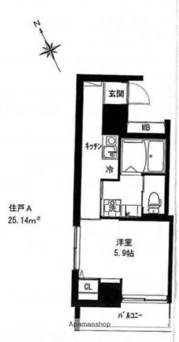 STELLA Ⅱ(1K/3階)の間取り写真