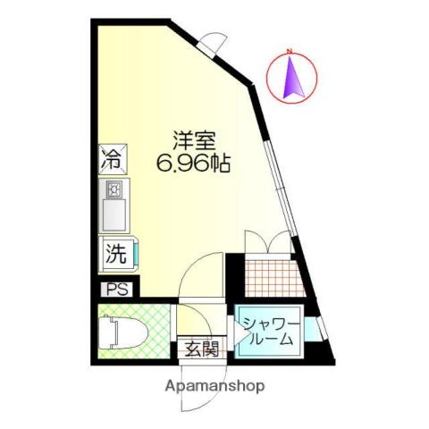 ウィンレックス赤羽二丁目(ワンルーム/2階)の間取り写真