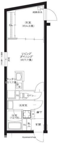ジェノヴィア池袋(1LDK/1階)の間取り写真