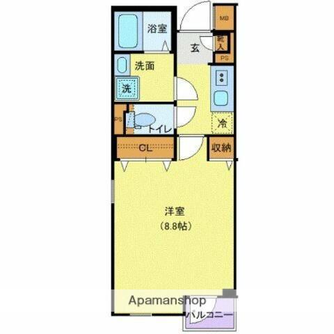 KNOTS東武練馬STA(1K/2階)の間取り写真