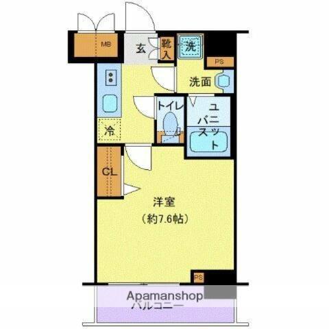 プレサンス新宿中落合メーディオ(1K/2階)の間取り写真