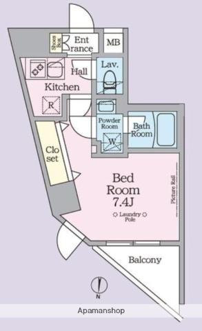 ARKMARK池袋本町(1K/7階)の間取り写真