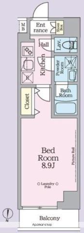 ARKMARK池袋本町(1K/1階)の間取り写真