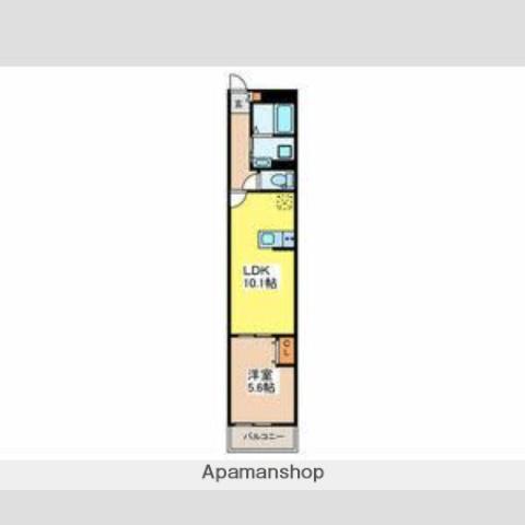 小豆沢レジデンス(1LDK/2階)の間取り写真