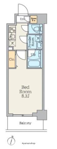 クレストコート中板橋(1K/5階)の間取り写真