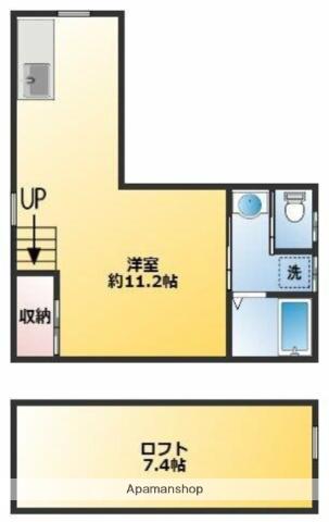 シェモア駒込(ワンルーム/2階)の間取り写真
