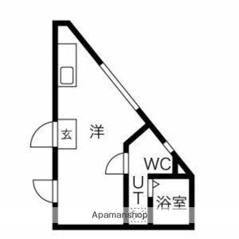 FOUR新板橋(ワンルーム/2階)の間取り写真