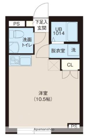 レピュア池袋本町レジデンスイースト(ワンルーム/4階)の間取り写真