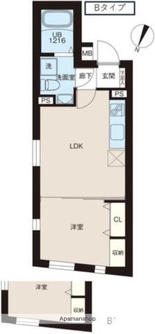 レピュア北池袋駅前レジデンス(1LDK/2階)の間取り写真