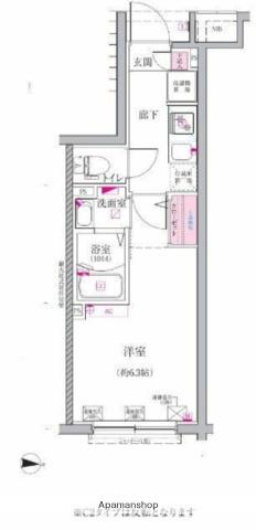 ベルシードステアー小竹向原(1K/3階)の間取り写真