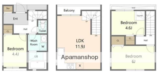 MIJ 西新井大師(3LDK/3階)の間取り写真