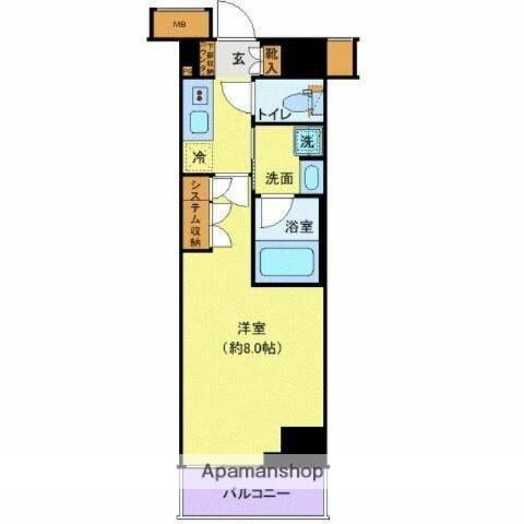 クレイシア新宿中落合(1K/6階)の間取り写真