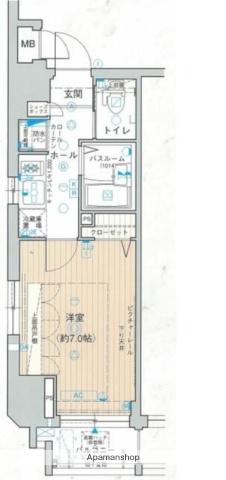 エステムプラザ丸の内ノース RISE(1K/6階)の間取り写真