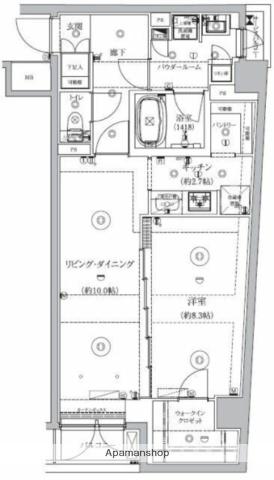 GENOVIA北池袋SKYGARDEN(1LDK/5階)の間取り写真