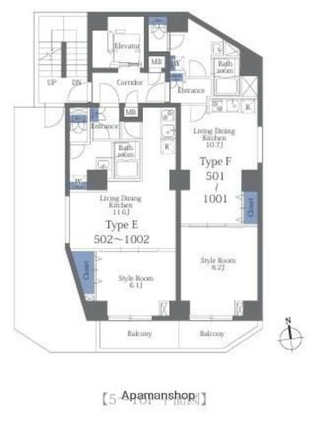 リリーフォート板橋大山(1LDK/8階)の間取り写真