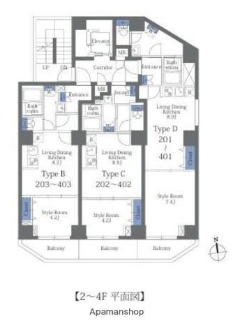 リリーフォート板橋大山(1LDK/2階)の間取り写真
