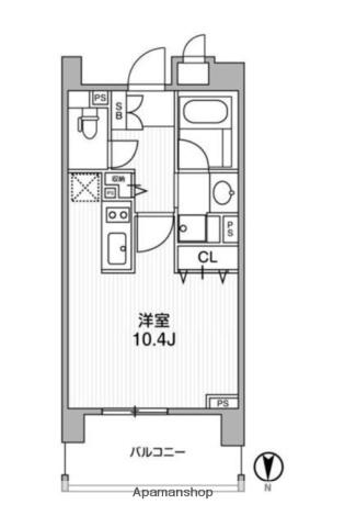 クリオ西池袋(1K/7階)の間取り写真