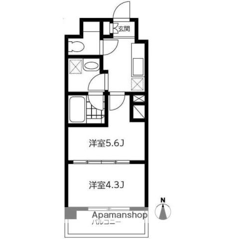 ラポール上板橋(2K/1階)の間取り写真