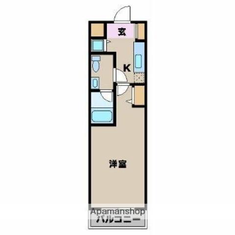 カスタリア蔵前(1K/10階)の間取り写真