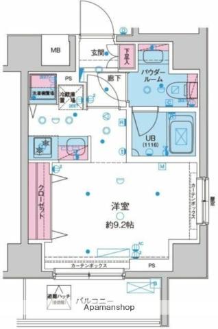 GENOVIA本蓮沼(ワンルーム/11階)の間取り写真