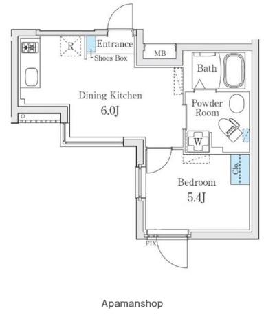FIKA池袋(1DK/3階)の間取り写真